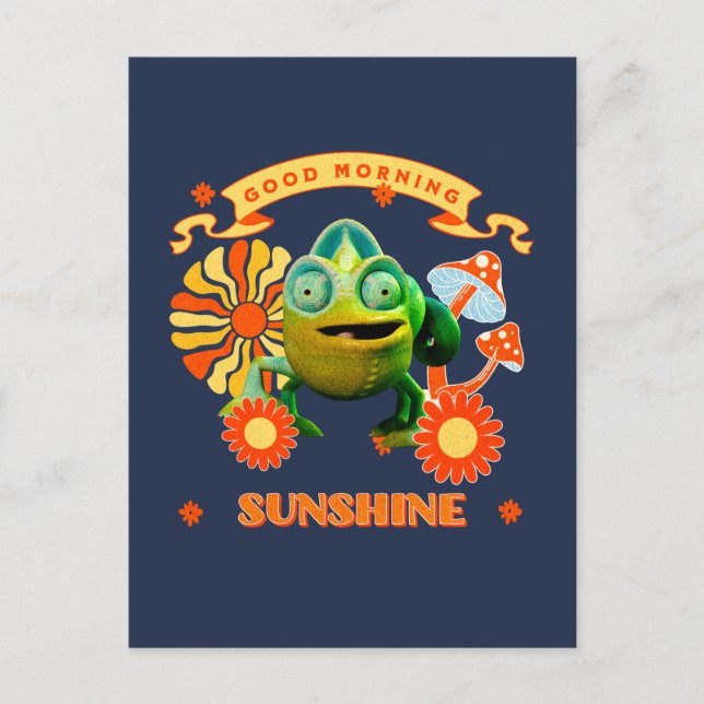 Good Morning Sunshine Funny Chameleon Postcard (Front)