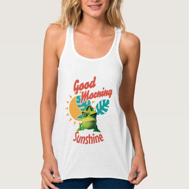 Good Morning Sunshine Funny Chameleon Tank Top (Front)