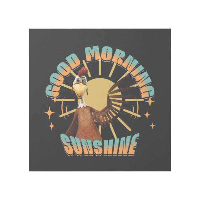 Good Morning Sunshine Funny Rooster Gallery Wrap (Front)
