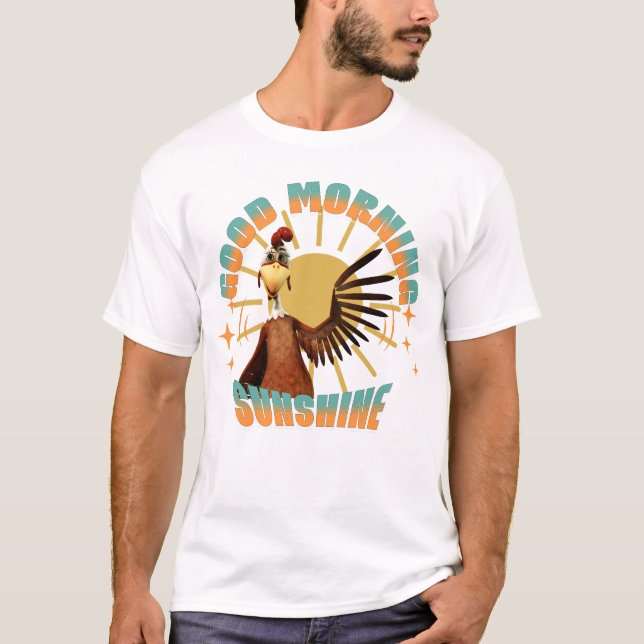 Good Morning Sunshine Funny Rooster T-Shirt (Front)