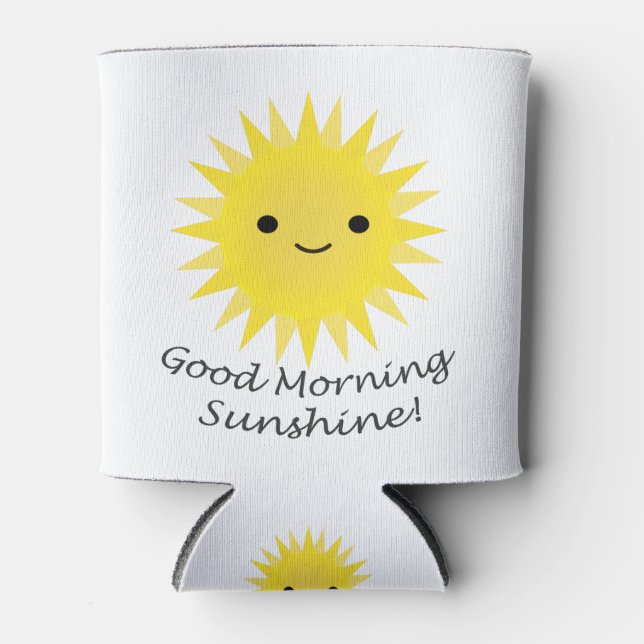 Good Morning Sunshine Kawaii Sun Can Cooler (Front)