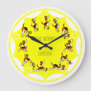 Good morning sunshine large clock