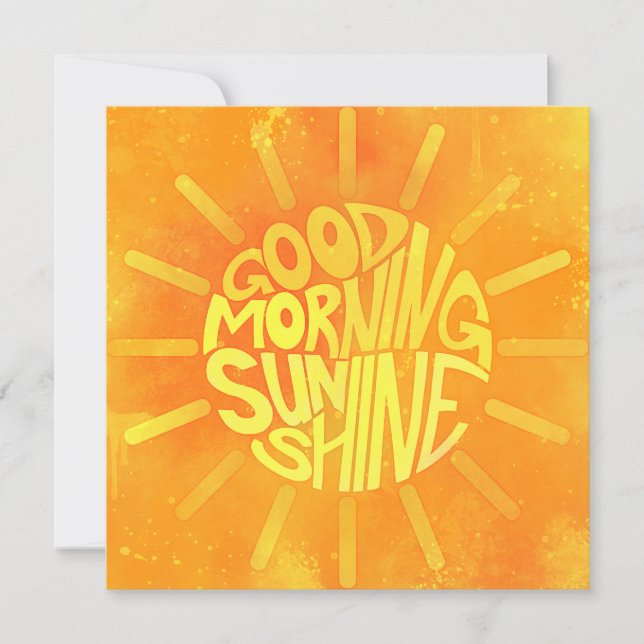 Good Morning, Sunshine! Note Card (Front)