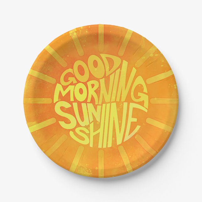 Good Morning, Sunshine! Paper Plates (Front)