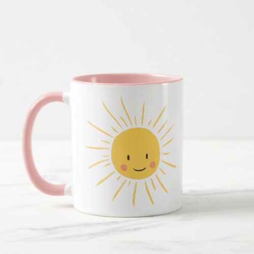Good Morning Sunshine Sun Smiling Illustration Mug