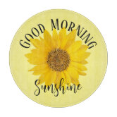 Good Morning Sunshine Sunflower Cutting Board