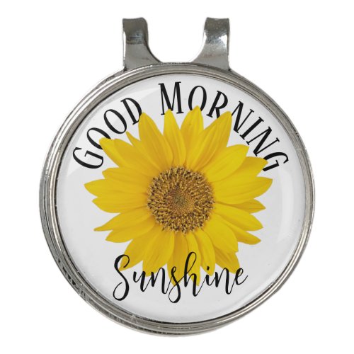 Good Morning Sunshine Sunflower Golf Hat Clip