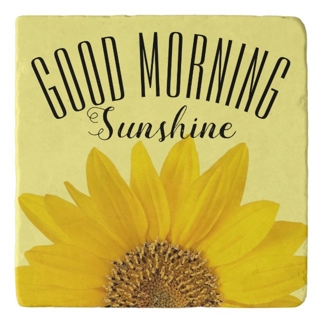 Good Morning Sunshine Sunflower Trivet (Front)