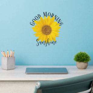Good Morning Sunshine Sunflower Wall Decal