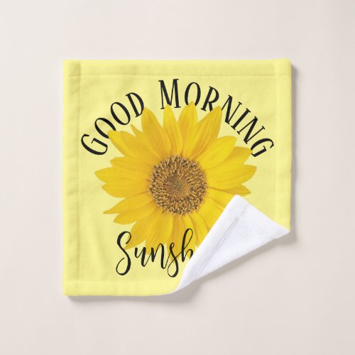 Good Morning Sunshine Sunflower Wash Cloth