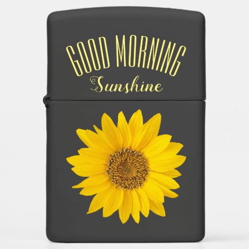 Good Morning Sunshine Sunflower Zippo Lighter