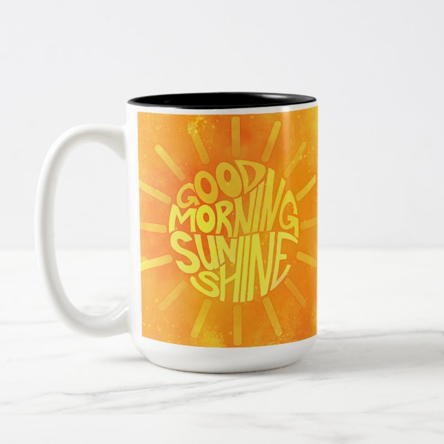 Good Morning, Sunshine! Two-Tone Coffee Mug (Left)