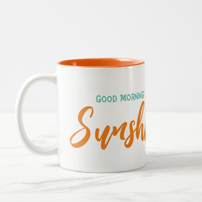 Good morning sunshine Two-Tone coffee mug (Left)