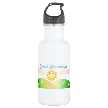 Good Morning Sunshine Water Bottle by kawaiisquared at Zazzle