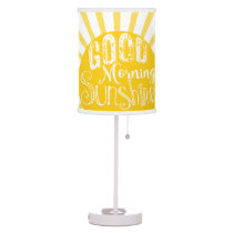 good morning sunshine yellow unisex nursery lamp
