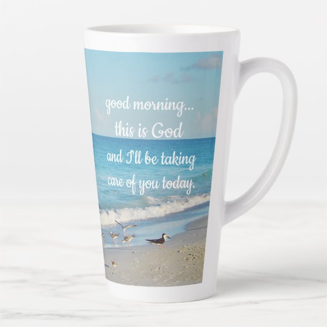 "Good morning, this is God" Giant Coffee Mug (Right)