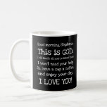 Good Morning, This Is God, Personalized Black Coffee Mug at Zazzle