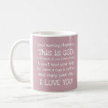 Good Morning, This Is God, Personalized Dusty Rose Coffee Mug at Zazzle