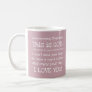Good Morning, This is God, Personalized Dusty Rose Coffee Mug