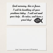 Good morning this is Jesus business card (Front & Back)