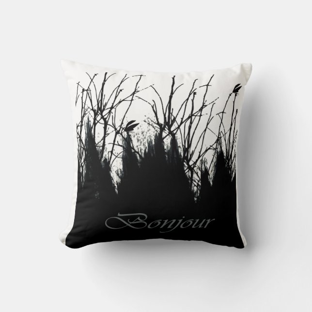 Good Morning Throw Pillow (Front)