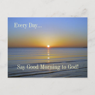 Good Morning to God Sunrise Inspirational Postcard