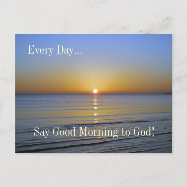 Good Morning to God Sunrise Inspirational Postcard (Front)