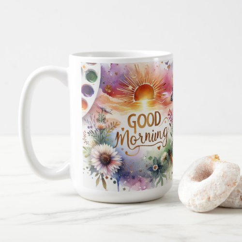 good morning water color art classic Mug Coffee Mug