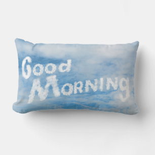 Good Morning Written in Clouds Lumbar Pillow