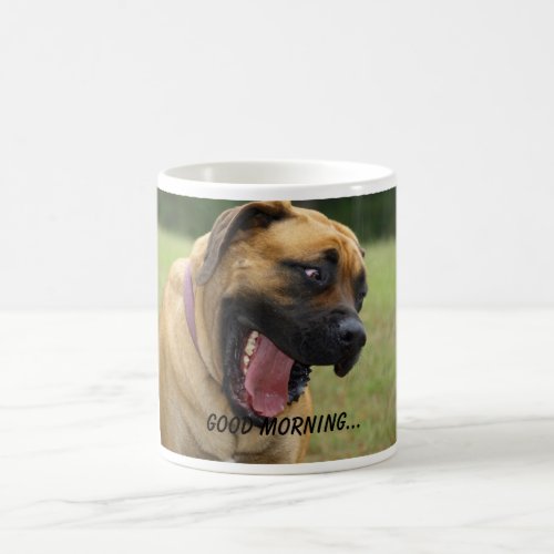 Good Morning _ Yawning English Mastiff Dog Smile Coffee Mug