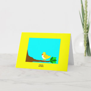 Good Morning Yellow Bird Greeting Card