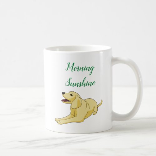 Good Morning Yellow Labrador Dog  Coffee Mug