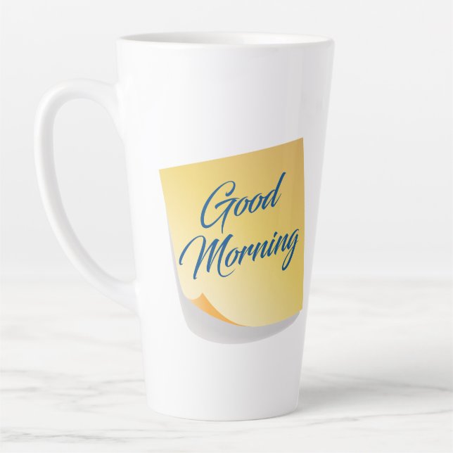 Good Morning Yellow Note Coffee Mug (Left)