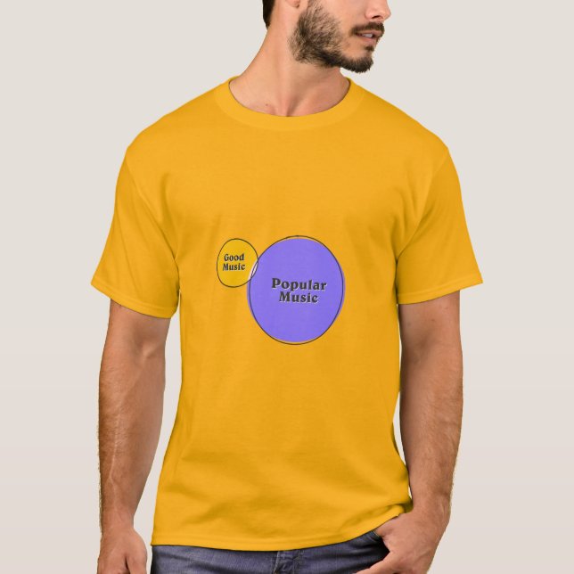 Good Music Popular Music venn diagram T-Shirt (Front)