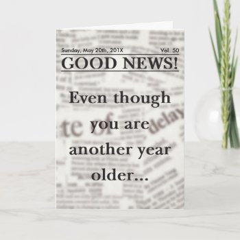 Good News Birthday Greeting Card by aaronsgraphics at Zazzle