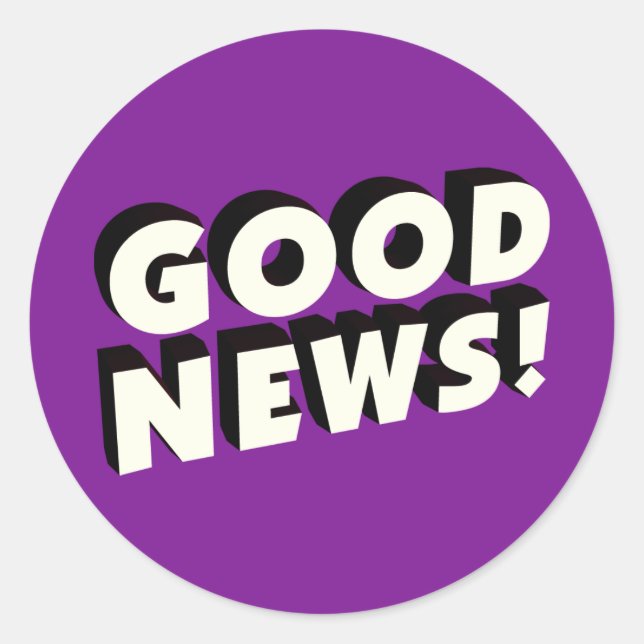 Good News! Classic Round Sticker (Front)