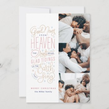 Good News From Heaven Holiday Card by fourwetfeet at Zazzle