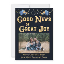 Good News of Great Joy Photo Christmas Card