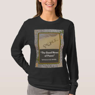 Good News of Peace - Long Sleeve Black t-shirt
