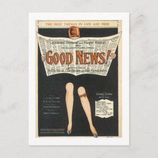 Good News! Vintage Songbook Cover Postcard