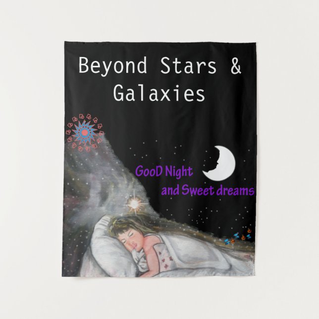 Good night and sweet dream tapestry (Front)