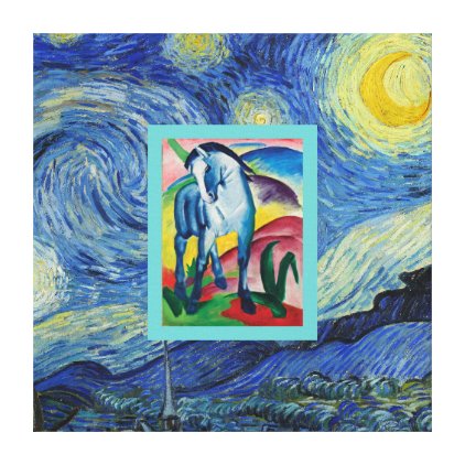 Good Night, Blue Horse Canvas Print