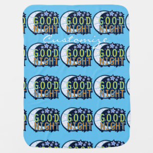 Good Night Crescent Moon Thunder_Cove Baby Blanket