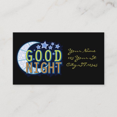Good Night Crescent Moon Thunder_Cove Business Card