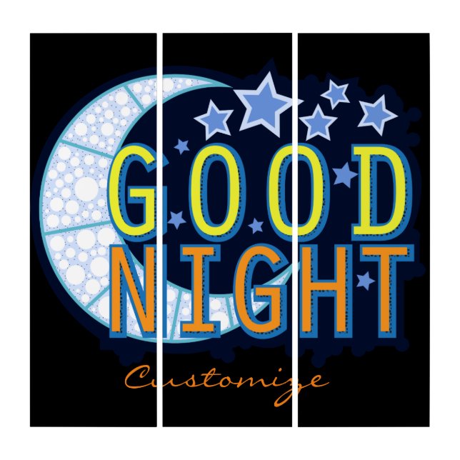 Good Night Crescent Moon Thunder_Cove Classic Triptych (Front)