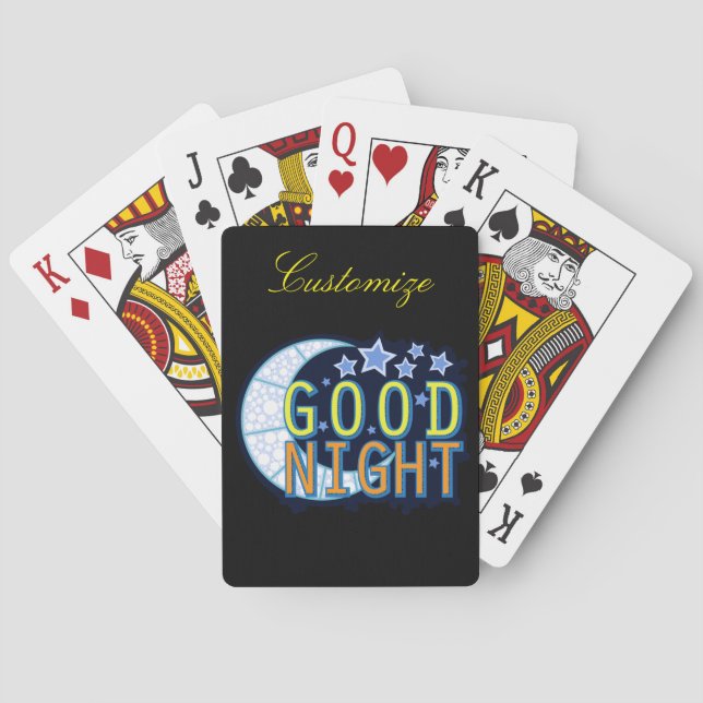 Good Night Crescent Moon Thunder_Cove Poker Cards (Back)