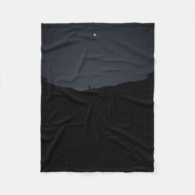 Good Night Earth Fleece Blanket (Front)