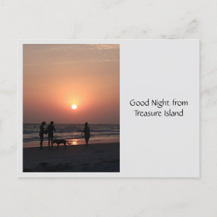 Good Night from Treasure Island Postcard