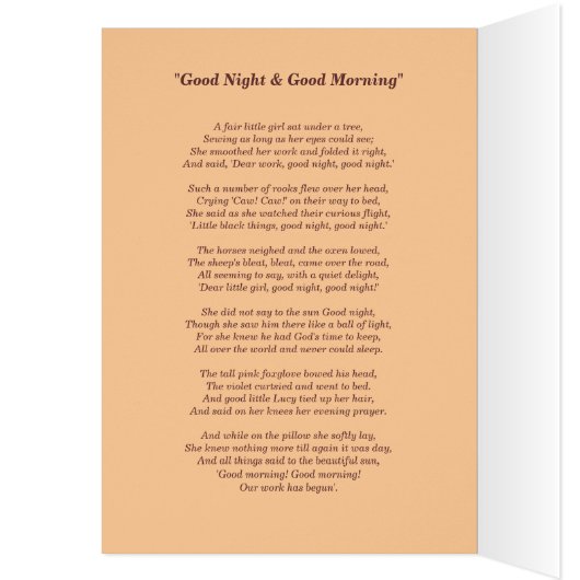 "Good Night & Good Morning" (Inside (Left))