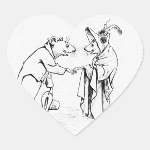 Good Night Mice Heart Sticker